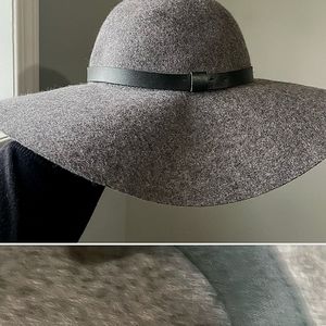 Grey Wool Floppy Hat